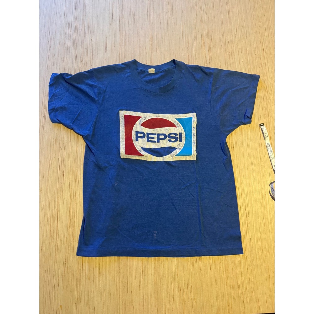 Vintage 80s Pepsi T Shirt Screen Stars Blue Single Stitch Graphic Tee Mens L
37